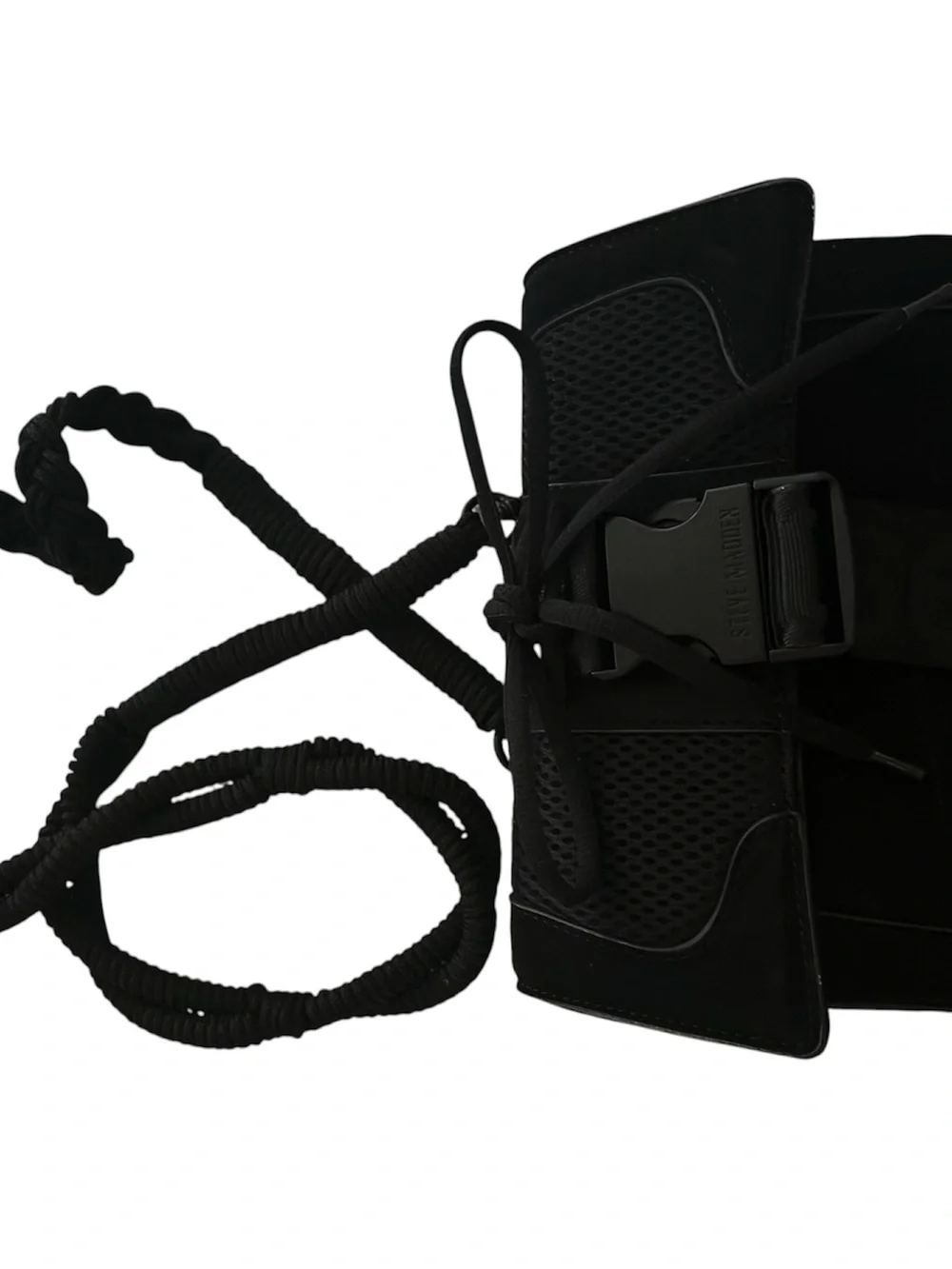 Steve Madden Black Braided Strap Crossbody Bag